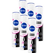 Nivea Invisible Black & White Original Clear - Deodorant Spray - 6x 150ml