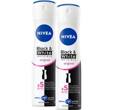 Nivea Invisible Black & White Original Clear - Deodorant Spray - 2x 150ml