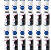 Nivea Invisible Black & White Original Clear - Deodorant Spray - 12x 150ml