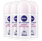 Nivea Pearl & Beauty - Deodorant Roller - 4x 50ml