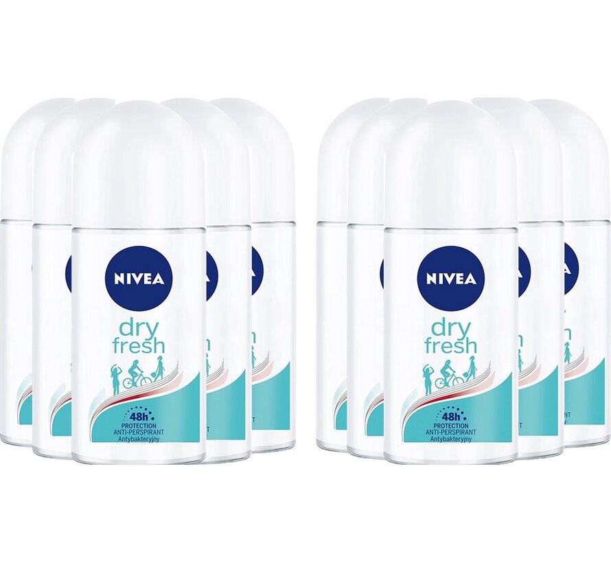 Dry Fresh - Deodorant Roller - 10x 50ml - Voordeelverpakking