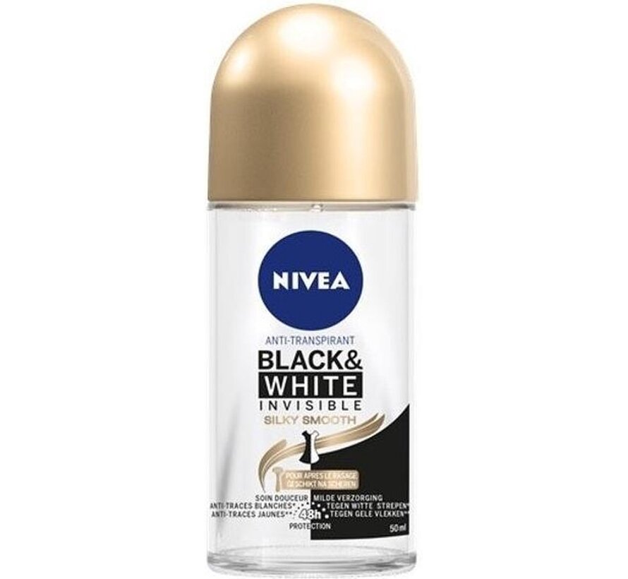 Black & White Invisible Silky - Deodorant Roller - 50ml
