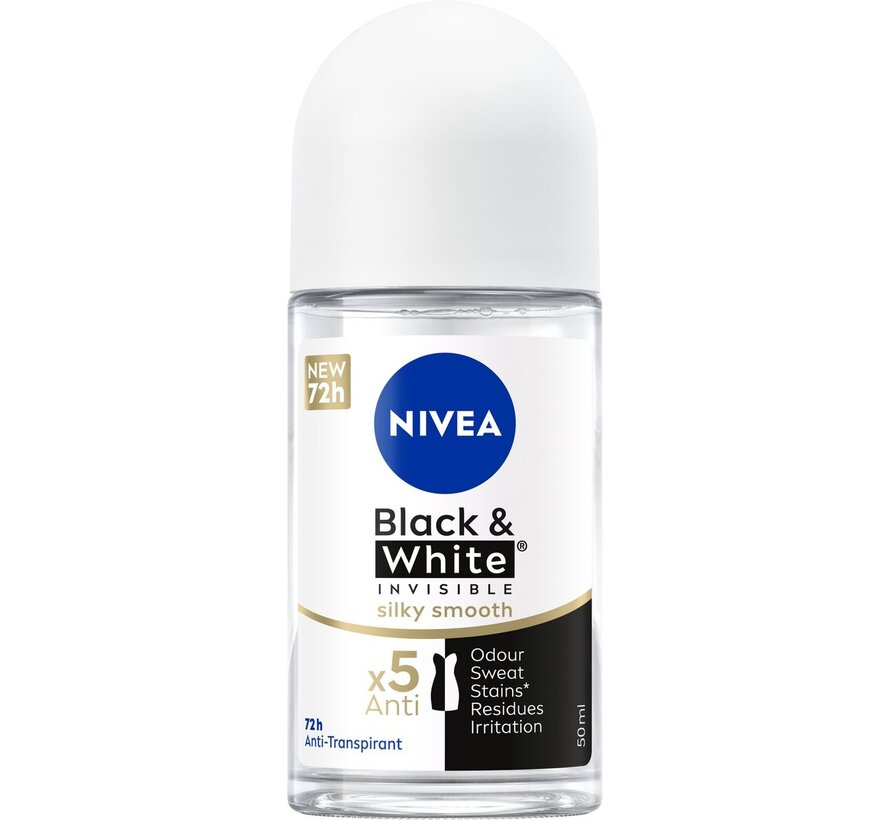 Black & White Invisible Silky - Deodorant Roller - 50ml