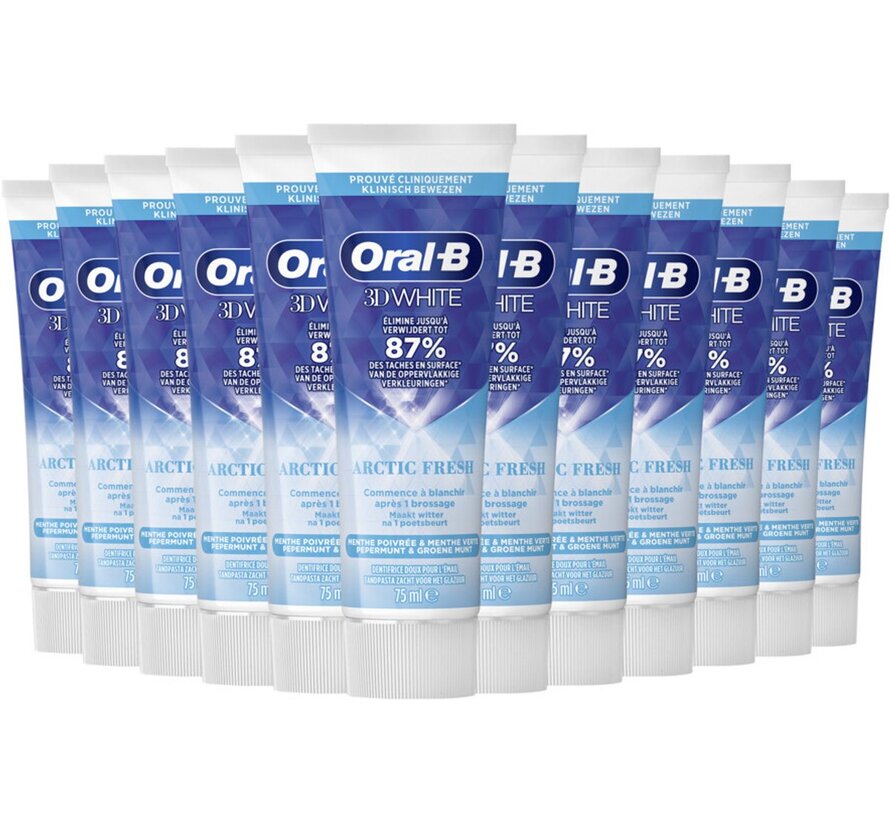 Tandpasta - 3D White Arctic Fresh - 12x 75ml (6x 2pack)