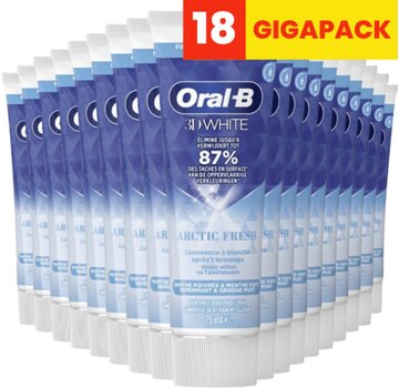 Oral-B Tandpasta - 3D White Arctic Fresh - 18x 75ml (9x 2pack)