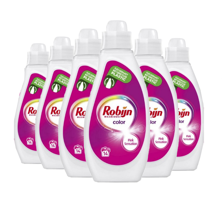 Color Pink Sensation - Vloeibaar Wasmiddel (700ml) - 6x 14 wasbeurten