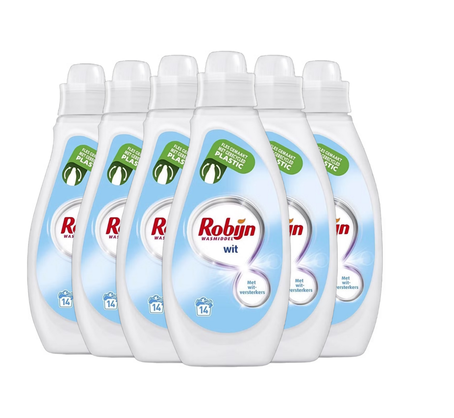 Stralend Wit - Vloeibaar Wasmiddel (700ml) - 6x 14 wasbeurten