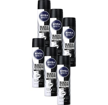 Nivea Men Invisible Black & White Original - Deodorant Spray - 6x 150ml c