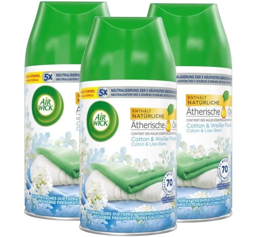 Freshmatic Navulling - Crisp Linen & Lilac / Linnen & Seringen 3x 250ml