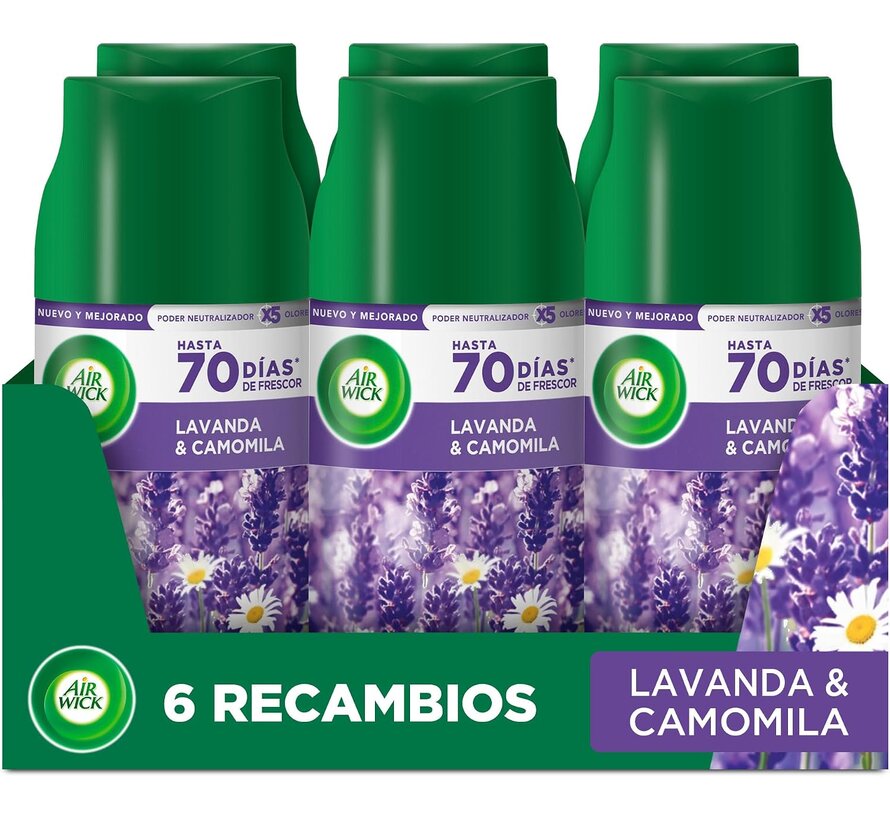Freshmatic Navulling - Paarse Lavendel - 6x 250ml - Voordeelverpakking k