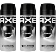 Axe Black Dry Bodyspray / Deodorant Spray Men - 3x 150ml