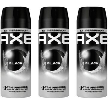 Axe Black Dry Bodyspray / Deodorant Spray Men - 3x 150ml