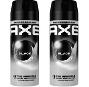 Axe Black Dry Bodyspray / Deodorant Spray Men - 2x 150ml