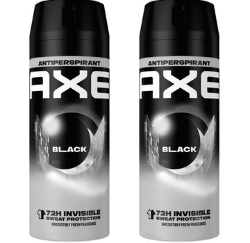 Axe Black Dry Bodyspray / Deodorant Spray Men - 2x 150ml