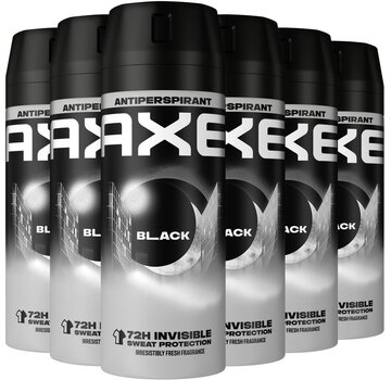 Axe Black Dry Bodyspray / Deodorant Spray Men - 6x 150ml