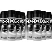 Axe Black Dry Bodyspray / Deodorant Spray Men - 8x 150ml