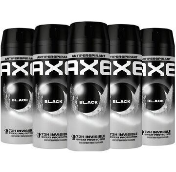 Axe Black Dry Bodyspray / Deodorant Spray Men - 5x 150ml