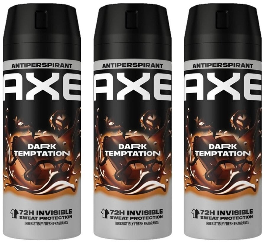 Dark Temptation Dry Bodyspray / Deodorant Spray Men - 3x 150ml