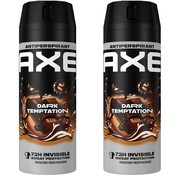 Axe Dark Temptation Dry Bodyspray / Deodorant Spray Men - 2x 150ml