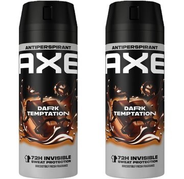 Axe Dark Temptation Dry Bodyspray / Deodorant Spray Men - 2x 150ml