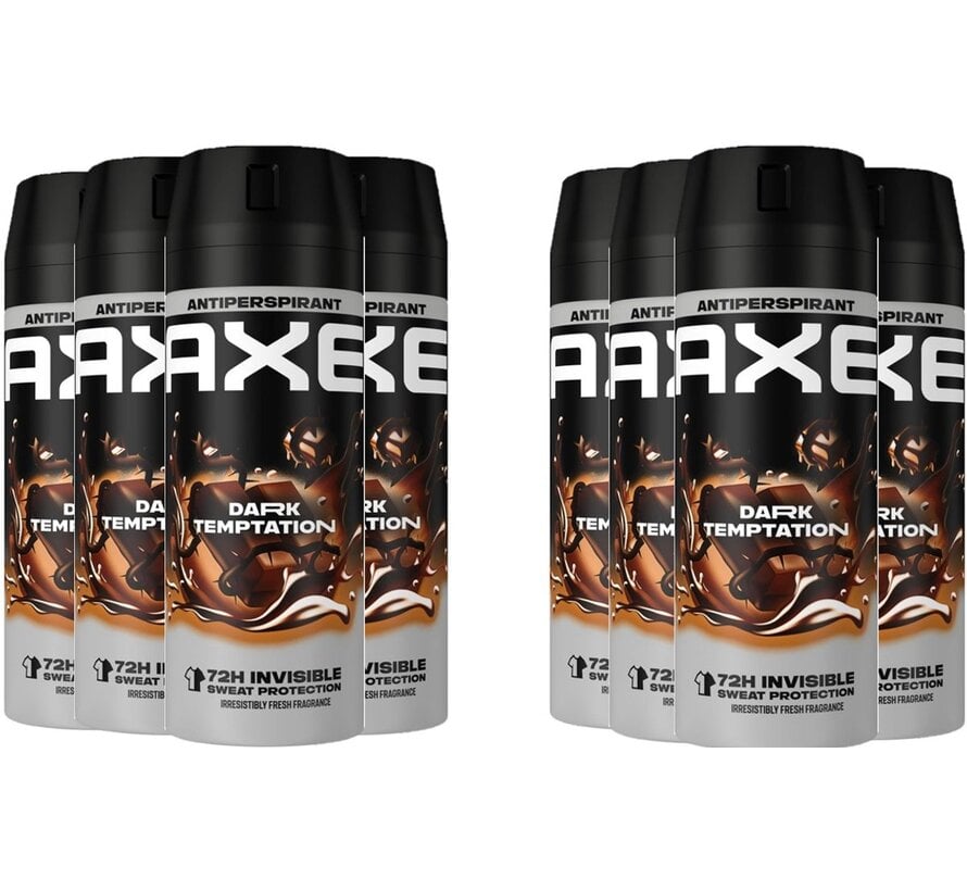 Dark Temptation Dry Bodyspray / Deodorant Spray Men - 8x 150ml