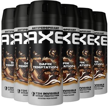 Axe Dark Temptation Dry Bodyspray / Deodorant Spray Men - 6x 150ml