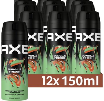 Axe Jungle Fresh - Bodyspray / Deodorant Spray Men - 12x 150ml