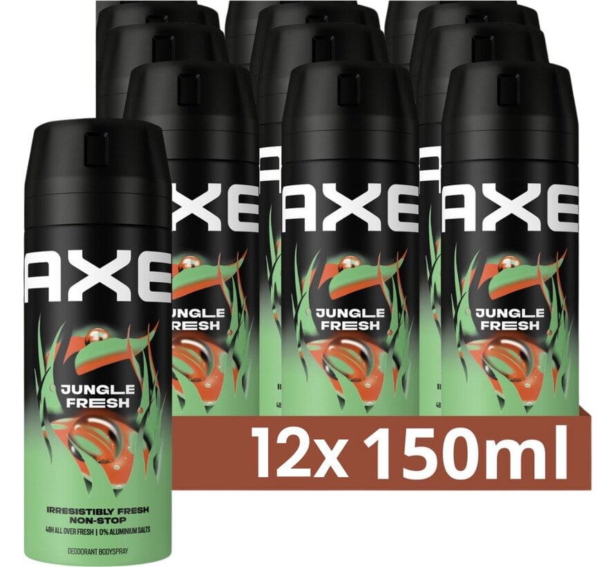 Jungle Fresh - Bodyspray / Deodorant Spray Men - 12x 150ml