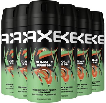 Axe Jungle Fresh - Bodyspray / Deodorant Spray Men - 8x 150ml