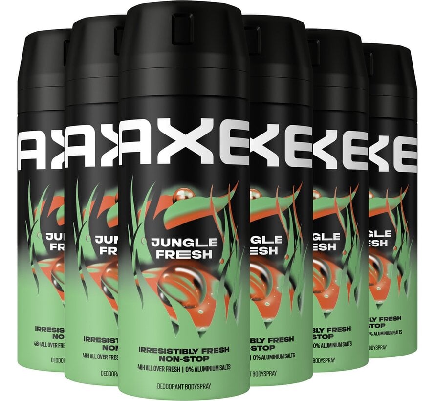 Jungle Fresh - Bodyspray / Deodorant Spray Men - 8x 150ml