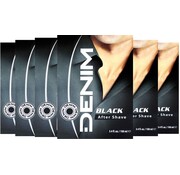 Denim Aftershave Black for Men - 6x 100ml