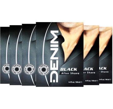 Denim Aftershave Black for Men - 6x 100ml