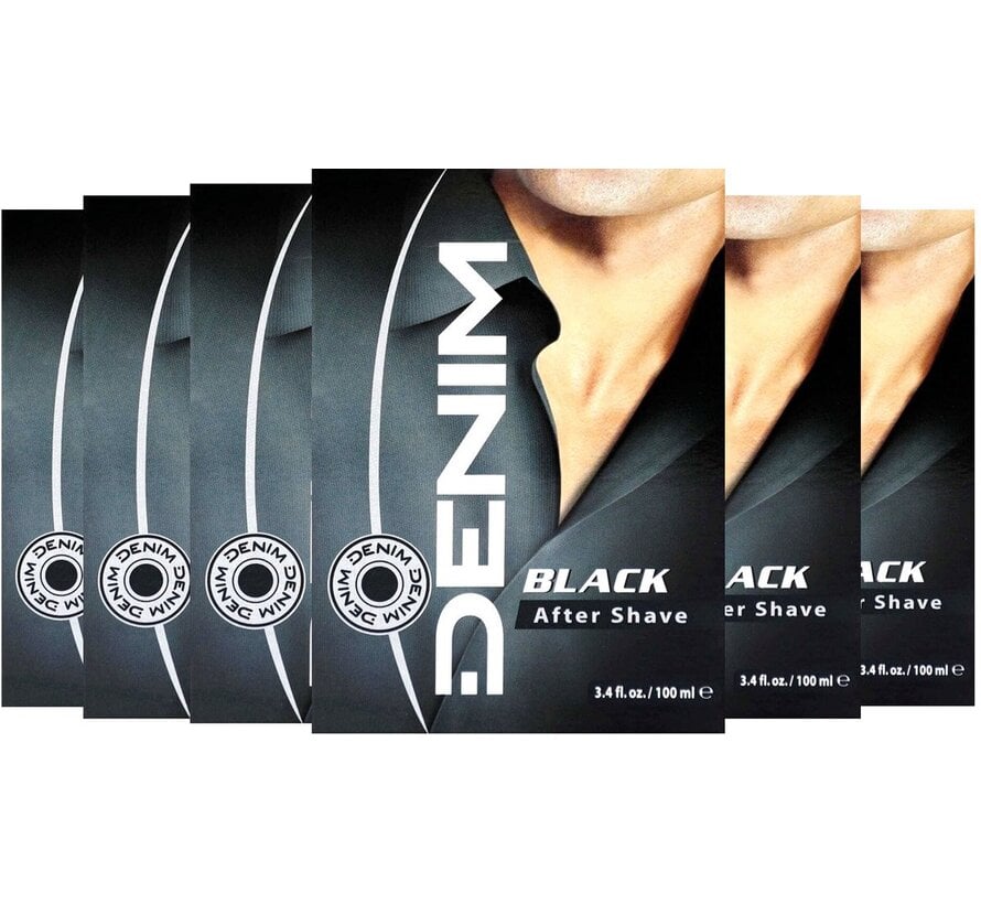 Aftershave Black for Men - 6x 100ml
