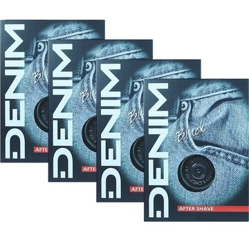 Denim Aftershave Black for Men - 4x 100ml