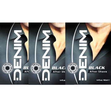 Denim Aftershave Black for Men - 3x 100ml