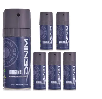 Denim Bodyspray / Deodorant Spray Original for Men - 6x 100ml