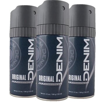 Denim Bodyspray / Deodorant Spray Original for Men - 3x 100ml