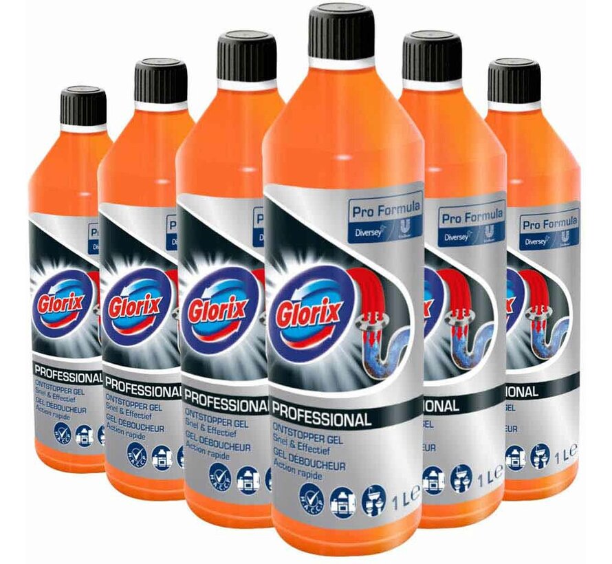 Professional Gootsteen Ontstopper Gel - Pro Formula - 6x 1 liter