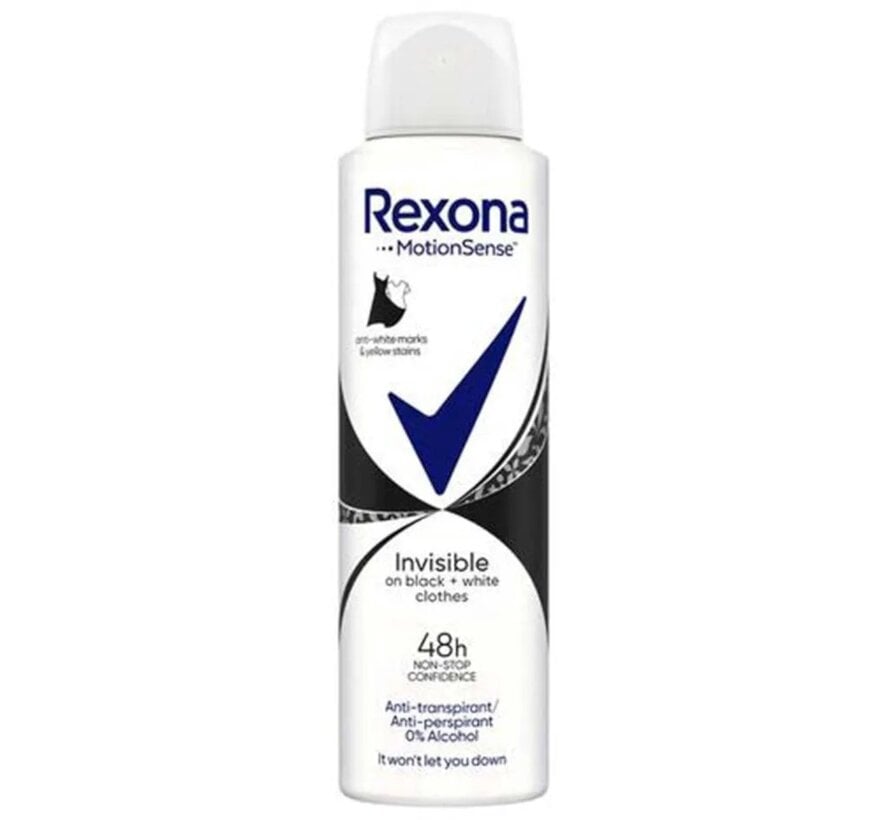 Motion Sense - Invisible Black & White - Deodorant Spray - 3x 150ml