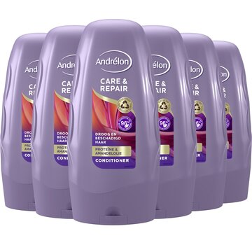 Andrelon Care & Repair - Droog en beschadigd haar - Conditioner - 6x 250ml
