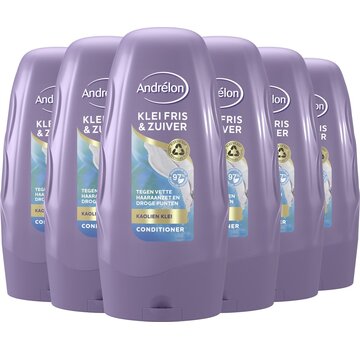 Andrelon Klei Fris & Zuiver - Kaolien - Conditioner - 6x 250ml