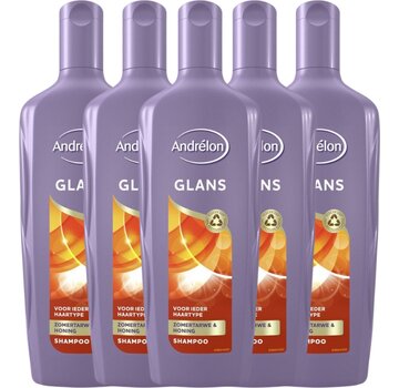 Andrelon Glans - Zomertarwe & Honing - Shampoo - 5x 300ml