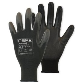 PSP Werkhandschoenen - President Safety  Montage handschoenen PSP Allround PU Poly Flex Black 10-610 ( 20 x 12 stuks)