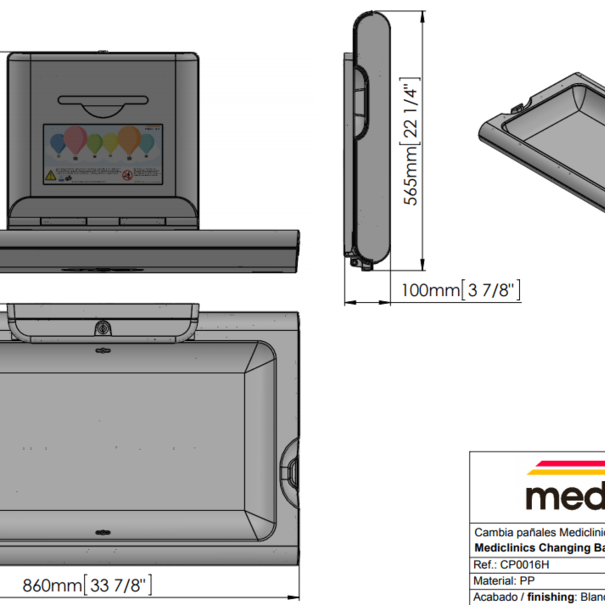 Veilige Baby verschoontafel met veiligheidsgordels