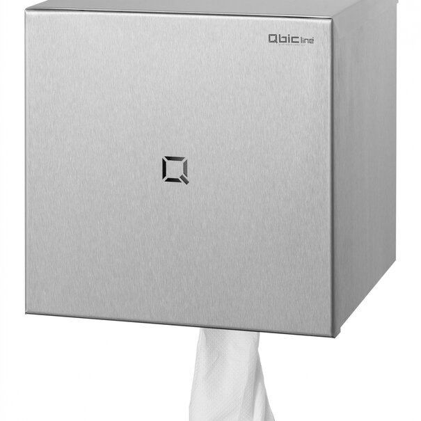 Qbic-line Papierrolhouder RVS vierkant geschikt voor midi papierrol