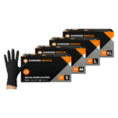 Nitril handschoenen zwart EXTRA STRONG 100 stuks