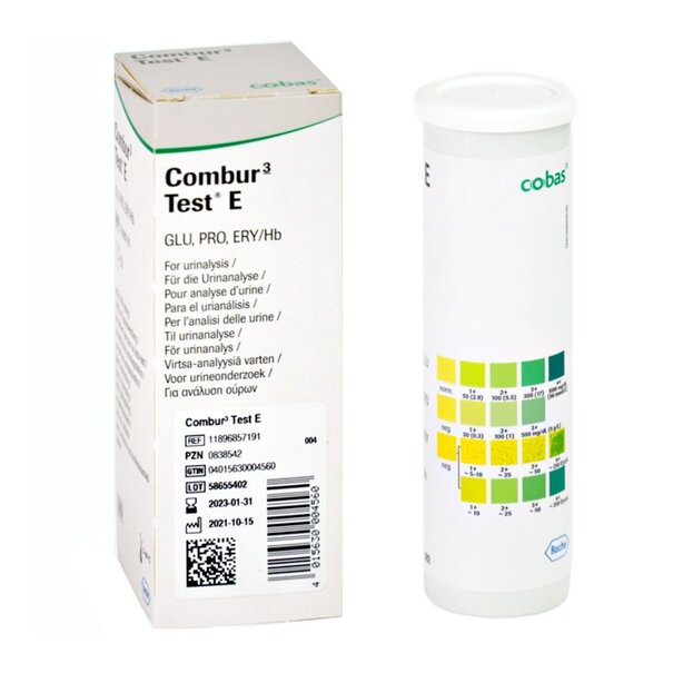 Roche  Combur 3 E urine teststrips THT 31-12-26