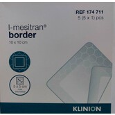 L-Mesitran Border honingverband 10x10cm 5 stuks