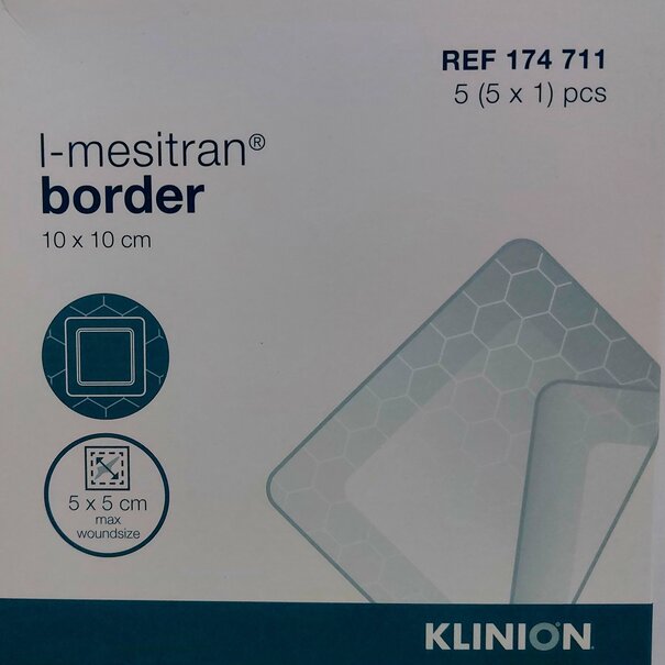 L-mesitran L-Mesitran Border honingverband 10x10cm 5 stuks