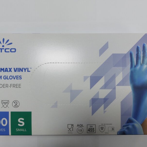 INTCO Vinyl handschoenen blauw poedervrij